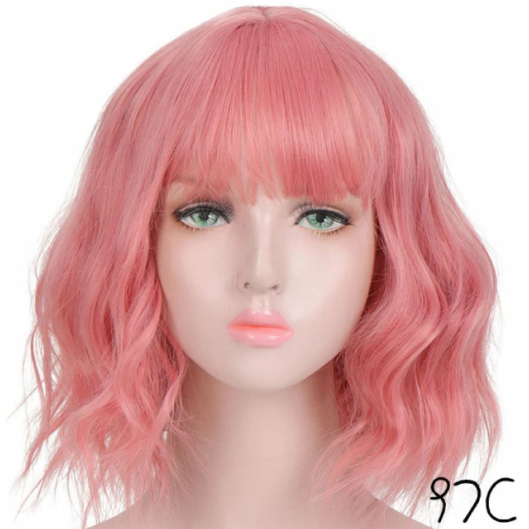 Pink Palette Short Curly Euro-American Hair Wig 16 Pink Palette Short Curly Euro-American Hair Wig - Image 14