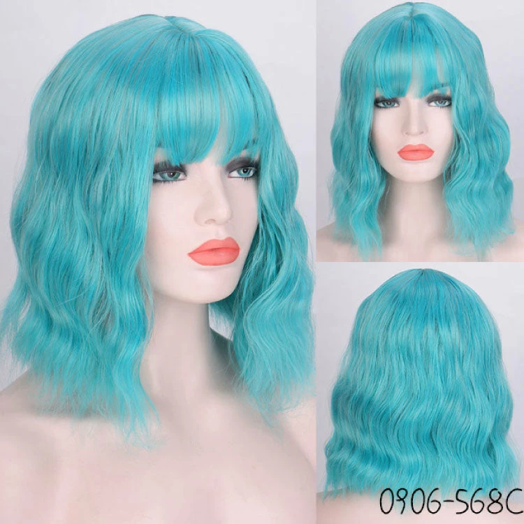 Pink Palette Short Curly Euro-American Hair Wig 20 Pink Palette Short Curly Euro-American Hair Wig - Image 18