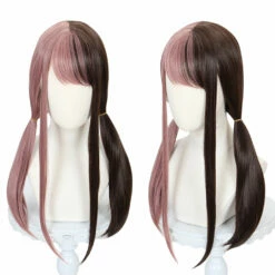 Long Straight Fashion Taro And Dark Brown Lolita Hair Wig