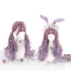 Plum Lilac Ombre Long Wave With Fringe Lolita Wig 2 Plum Lilac Ombre Long Wave With Fringe Lolita Wig -Cosplay Costumes Sales Shop CS 823C 1
