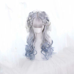 Purple Silver In Long Wave Lolita Wig