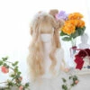 Sandy Blonde Long Big Wave With Fringe Lolita Wig 2 Sandy Blonde Long Big Wave With Fringe Lolita Wig -Cosplay Costumes Sales Shop CS 831A