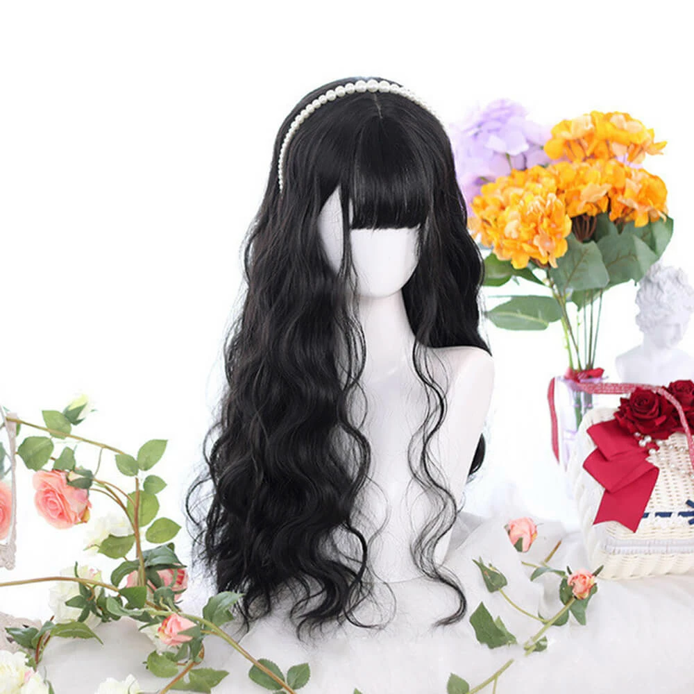 Havana Black Long Big Waves Lolita Wig 3 Havana Black Long Big Waves Lolita Wig
