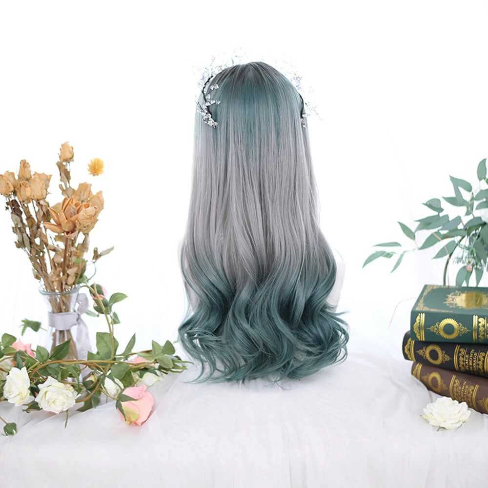 Grayish Green With Two High Ponytails Lolita Wig 7 Grayish Green With Two High Ponytails Lolita Wig - Image 5