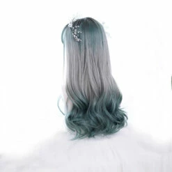Grayish Green With Two High Ponytails Lolita Wig 13 Grayish Green With Two High Ponytails Lolita Wig -Cosplay Costumes Sales Shop CS 832A 6