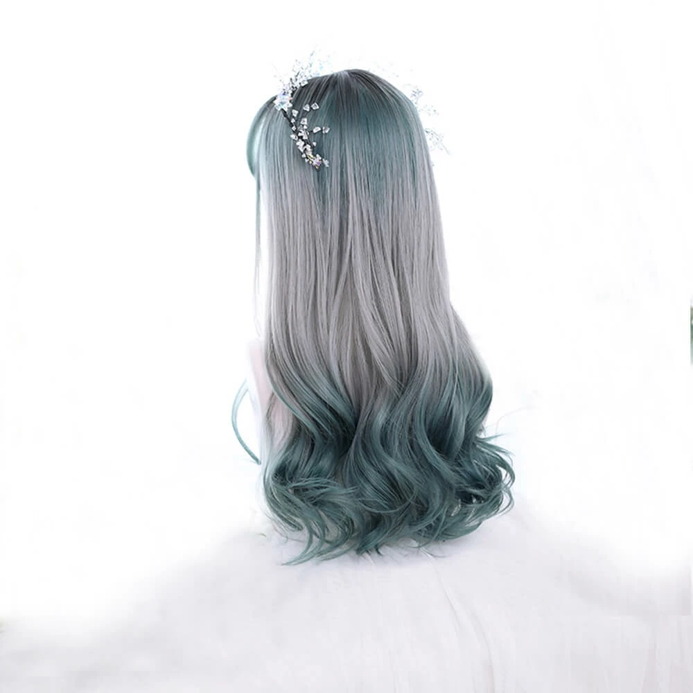 Grayish Green With Two High Ponytails Lolita Wig 8 Grayish Green With Two High Ponytails Lolita Wig - Image 6