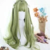 Sage Green Extra Long With Wavy Ends Lolita Wig -Cosplay Costumes Sales Shop CS 833A 1