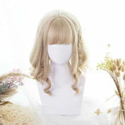 Honey Blonde Sweet Long Side Fringes Lolita Wig -Cosplay Costumes Sales Shop CS 839A 6