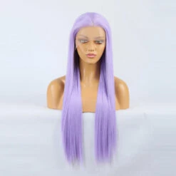 Sassy Shades Light Purple Front Lace Long Straight Wig