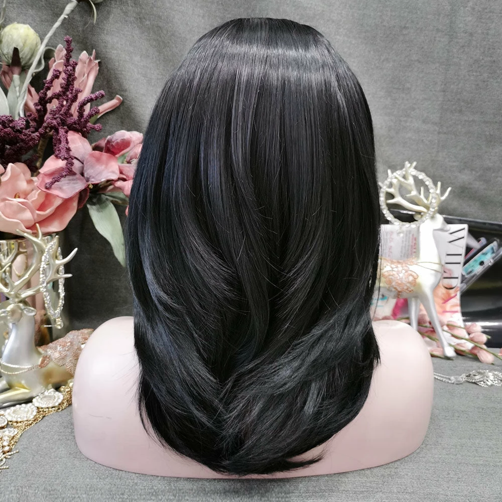 Premium Wig - Midnight Glams In Medium Length Lace Front Wig 4 Premium Wig - Midnight Glams In Medium Length Lace Front Wig - Image 2