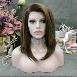 Premium Wig - Chocolate Layered Side Sweep Lace Front Wig