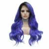 Premium Wig - Deep Root Neon Navy Lustrous Long Lace Front Wig -Cosplay Costumes Sales Shop N15 T1 2512B U closed