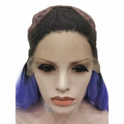 Premium Wig - Deep Root Neon Navy Lustrous Long Lace Front Wig -Cosplay Costumes Sales Shop N15 T1 2512B U closed 3