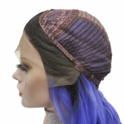 Premium Wig - Deep Root Neon Navy Lustrous Long Lace Front Wig -Cosplay Costumes Sales Shop N15 T1 2512B U closed 4