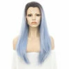 Premium Wig - Rooted Glacier Blue Long Straight Lace Front Wig -Cosplay Costumes Sales Shop N2 rootedglacierblue
