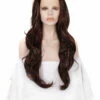 Premium Wig - Copper Blend Shiny Tinsel Lace Front Tinsel -Cosplay Costumes Sales Shop Tinsel Brown a