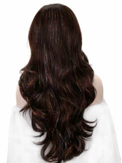 Premium Wig - Copper Blend Shiny Tinsel Lace Front Tinsel -Cosplay Costumes Sales Shop Tinsel Brown d