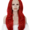 Premium Wig - Poppy Red Layered Lace Front Tinsel 2 Premium Wig - Poppy Red Layered Lace Front Tinsel -Cosplay Costumes Sales Shop Tinsel Red a