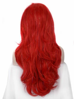 Premium Wig - Poppy Red Layered Lace Front Tinsel -Cosplay Costumes Sales Shop Tinsel Red d