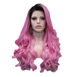 Premium Wig - Mulberry Gradient Long Bouncy Lace Front Wig