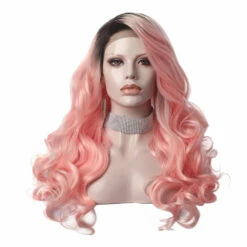 Premium Wig - Rooted Candy Pink Long Lace Front