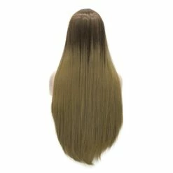 Premium Wig - Two-tone Tortilla Brown Long Straight Lace Front Wig -Cosplay Costumes Sales Shop W78 24B 4