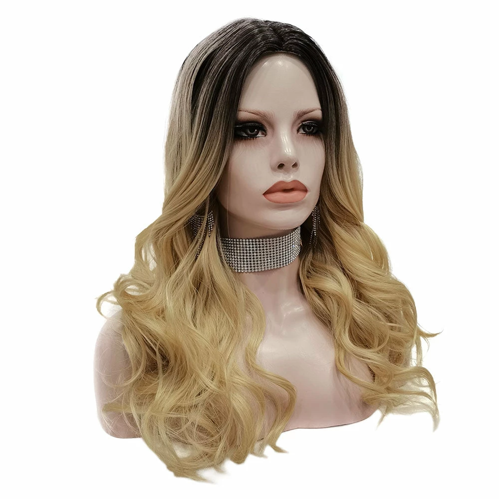 Rooted Dusty Blonde Long Wavy Daily Wig 4 Rooted Dusty Blonde Long Wavy Daily Wig - Image 2