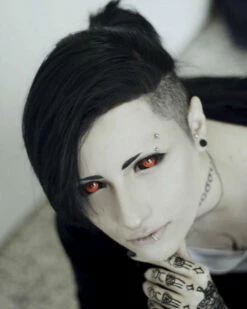 Flash Red Black Sclera Contacts Tokyo Ghoul - Red Ghoul/Gremlin -Cosplay Costumes Sales Shop gremlin sclera lenses okumatsuoka.cos a