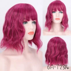 Pink Palette Short Curly Euro-American Hair Wig 35 Pink Palette Short Curly Euro-American Hair Wig -Cosplay Costumes Sales Shop pu1