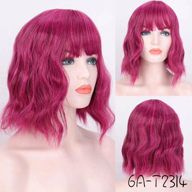 Pink Palette Short Curly Euro-American Hair Wig 18 Pink Palette Short Curly Euro-American Hair Wig - Image 16