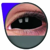 Flash Black Sclera Contacts Sabretooth/Blackout/Black