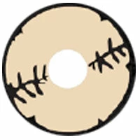 Sweety Sclera Contacts White Stitched